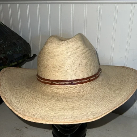 Alamo hats western cowboy iron weave straw hat 6 7/8